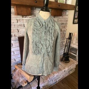 J. Crew ruffled blouse